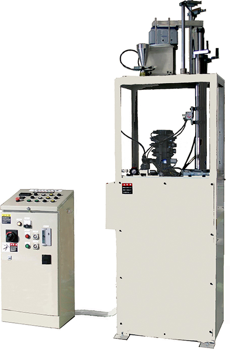 田端機械工業 フッ素樹脂 (PTFE) 成形装置 ペースト押出装置 PTFE用･2頭式予備成形機